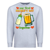 Heather Grey our first father's day together Premium Sweatshirt - HRA Design Shop
