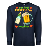 Navy our first father's day together Premium Sweatshirt - HRA Design Shop