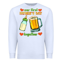 White our first father's day together Premium Sweatshirt - HRA Design Shop
