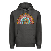 Charcoal Heather western easter rainbow Premium Hoodie - Jasminsmagicworld