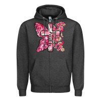 Charcoal Heather faith cancer cross Zipper Hoodie - Zillion Design Studio