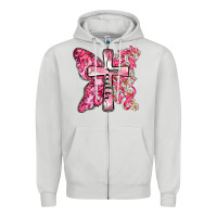Dove Grey faith cancer cross Zipper Hoodie - Zillion Design Studio