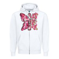 White faith cancer cross Zipper Hoodie - Zillion Design Studio