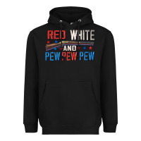Black Red white and pew pew pew Heavyweight Hoodie - CowGirlArtShop