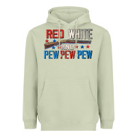 Matcha Red white and pew pew pew Heavyweight Hoodie - CowGirlArtShop