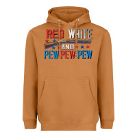 Meerkat Red white and pew pew pew Heavyweight Hoodie - CowGirlArtShop