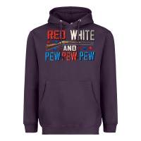 Plum Red white and pew pew pew Heavyweight Hoodie - CowGirlArtShop