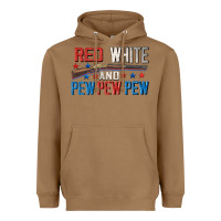 Toasted Coconut Red white and pew pew pew Heavyweight Hoodie - CowGirlArtShop
