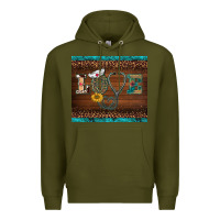 Army Green western nurse love tumbler Premium Hoodie - BarkalooDesign