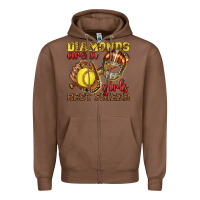 Chestnut diamonds are a girls best friend softball Zipper Hoodie - texasbilliewilder