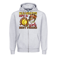 Heather Grey diamonds are a girls best friend softball Zipper Hoodie - texasbilliewilder