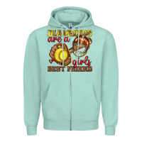 Seafoam diamonds are a girls best friend softball Zipper Hoodie - texasbilliewilder