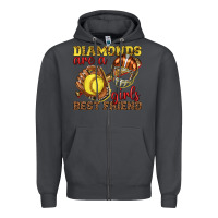 Smoke diamonds are a girls best friend softball Zipper Hoodie - texasbilliewilder