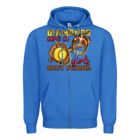 True Royal diamonds are a girls best friend softball Zipper Hoodie - texasbilliewilder