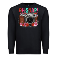 Black oh snap rose grey leopard vintage camera Premium Sweatshirt - FaDigitalArtStudio