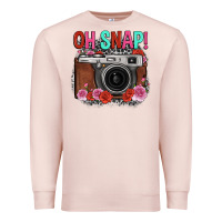 Pale Pink oh snap rose grey leopard vintage camera Premium Sweatshirt - FaDigitalArtStudio