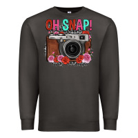 Smoke oh snap rose grey leopard vintage camera Premium Sweatshirt - FaDigitalArtStudio