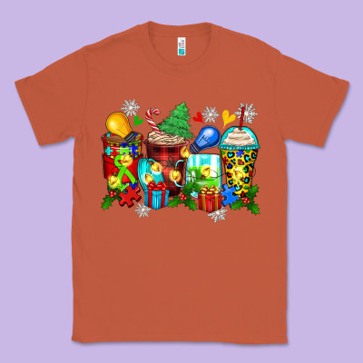Classic Tee autism christmas coffee cups