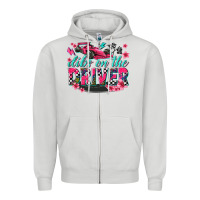 Dove Grey dibs on the driver Zipper Hoodie - texasbilliewilder