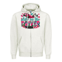 Oatmeal Heather dibs on the driver Zipper Hoodie - texasbilliewilder