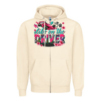 Sandshell dibs on the driver Zipper Hoodie - texasbilliewilder