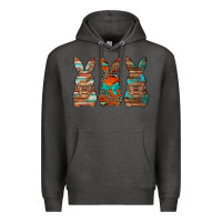 Charcoal Heather western easter bunnies Premium Hoodie - Jasminsmagicworld