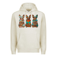 Oatmeal Heather western easter bunnies Premium Hoodie - Jasminsmagicworld