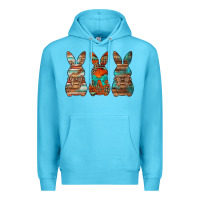 Ocean Blue western easter bunnies Premium Hoodie - Jasminsmagicworld