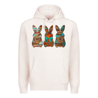 Pale Pink western easter bunnies Premium Hoodie - Jasminsmagicworld