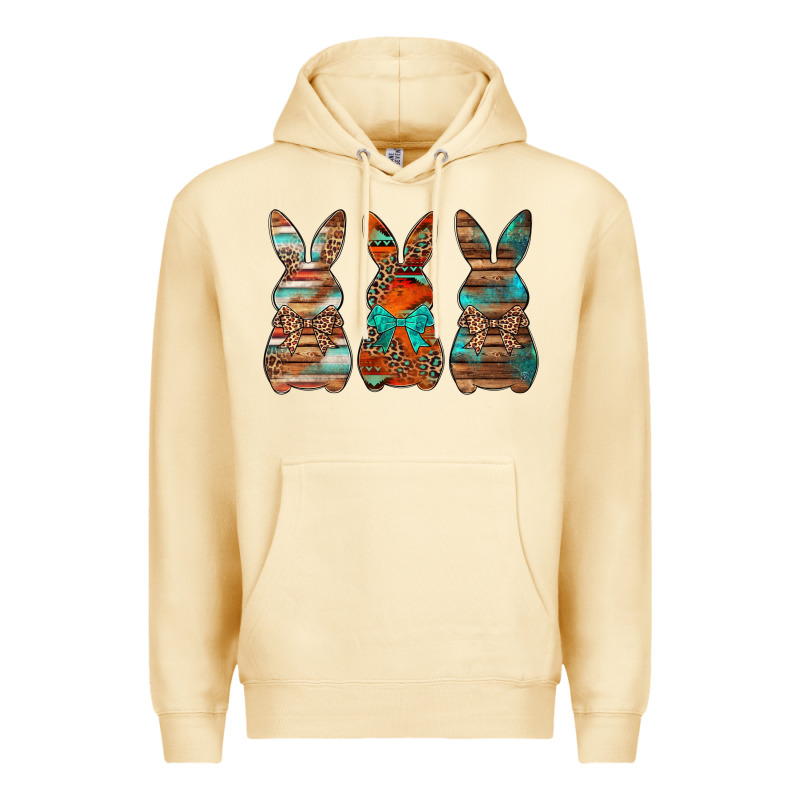 Western Easter Bunnies Premium Hoodie by Jasminsmagicworld | Teevron