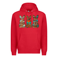Red western easter bunnies Premium Hoodie - Jasminsmagicworld