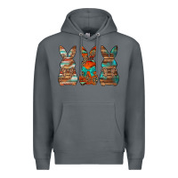 Rock western easter bunnies Premium Hoodie - Jasminsmagicworld