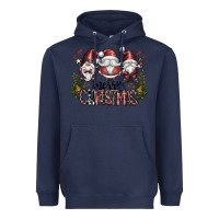 Navy merry christmas Heavyweight Hoodie - CowhideDigitalArt