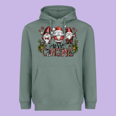 Merry Christmas Heavyweight Hoodie Designed By Cowhidedigitalart