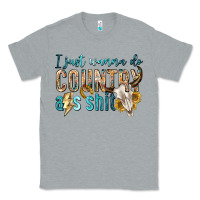 Heather Grey i just wanna do country Classic Tee - texasbilliewilder