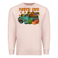 Pale Pink pumpkin farm Premium Sweatshirt - RacoonDesign
