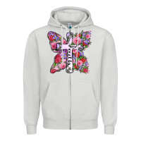 Dove Grey faith butterfly cross Zipper Hoodie - Zillion Design Studio