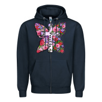 Navy faith butterfly cross Zipper Hoodie - Zillion Design Studio