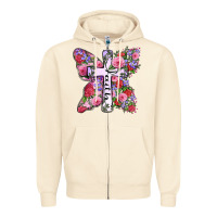 Sandshell faith butterfly cross Zipper Hoodie - Zillion Design Studio