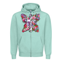 Seafoam faith butterfly cross Zipper Hoodie - Zillion Design Studio