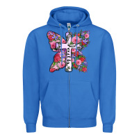 True Royal faith butterfly cross Zipper Hoodie - Zillion Design Studio