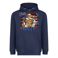 Navy Red white boozy 4th of july Heavyweight Hoodie - CowGirlArtShop