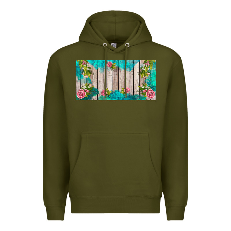 Western Floral  License Plate Template Premium Hoodie by BarkalooDesign | Teevron