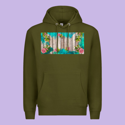 Western Floral  License Plate Template Premium Hoodie Designed By Barkaloodesign