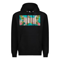 Black western floral  license plate template Premium Hoodie - BarkalooDesign