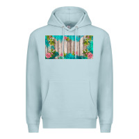 Blue Mist western floral  license plate template Premium Hoodie - BarkalooDesign