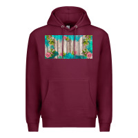 Burgundy western floral  license plate template Premium Hoodie - BarkalooDesign