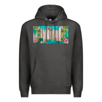 Charcoal Heather western floral  license plate template Premium Hoodie - BarkalooDesign