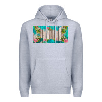 Heather Grey western floral  license plate template Premium Hoodie - BarkalooDesign
