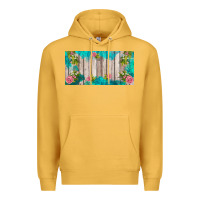 Mustard western floral  license plate template Premium Hoodie - BarkalooDesign